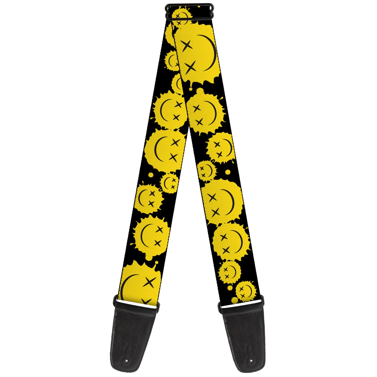 Buckle-Down Guitar Strap - Smiley Face Splatter