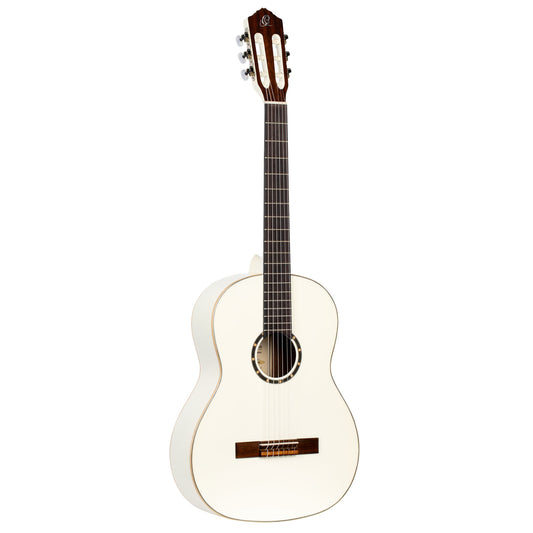 Ortega Family Series R121SNWH - Spruce Top Slim Neck Classical Guitar - White inc. Bag