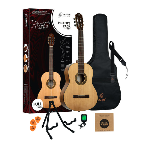 ORTEGA Picker´s Pack 4/4 Nylon String Guitar 6-String - Beginner Set