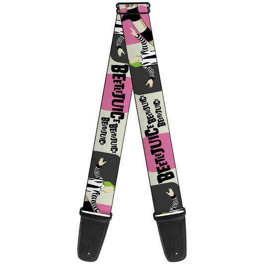 Buckle-Down Guitar Strap - Beetlejuice & Sandworm Stripe