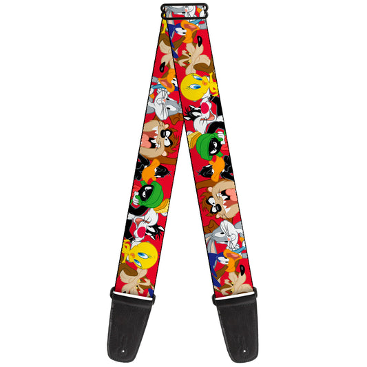 Buckle-Down Guitar Strap - Looney Tunes Character Faces