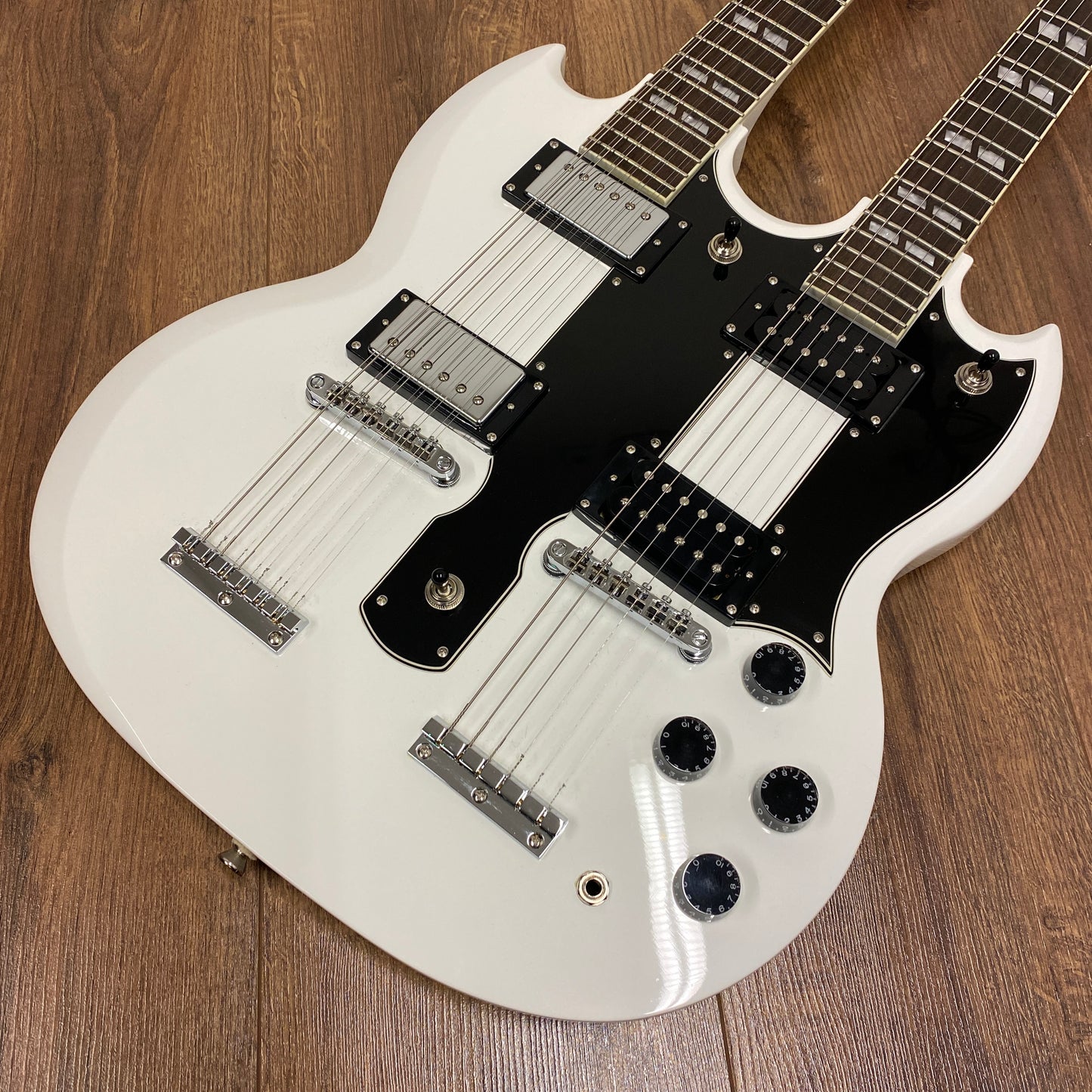 Pre-Owned Epiphone Limited Edition G1275 MIK Double Neck Alpine White - 2007