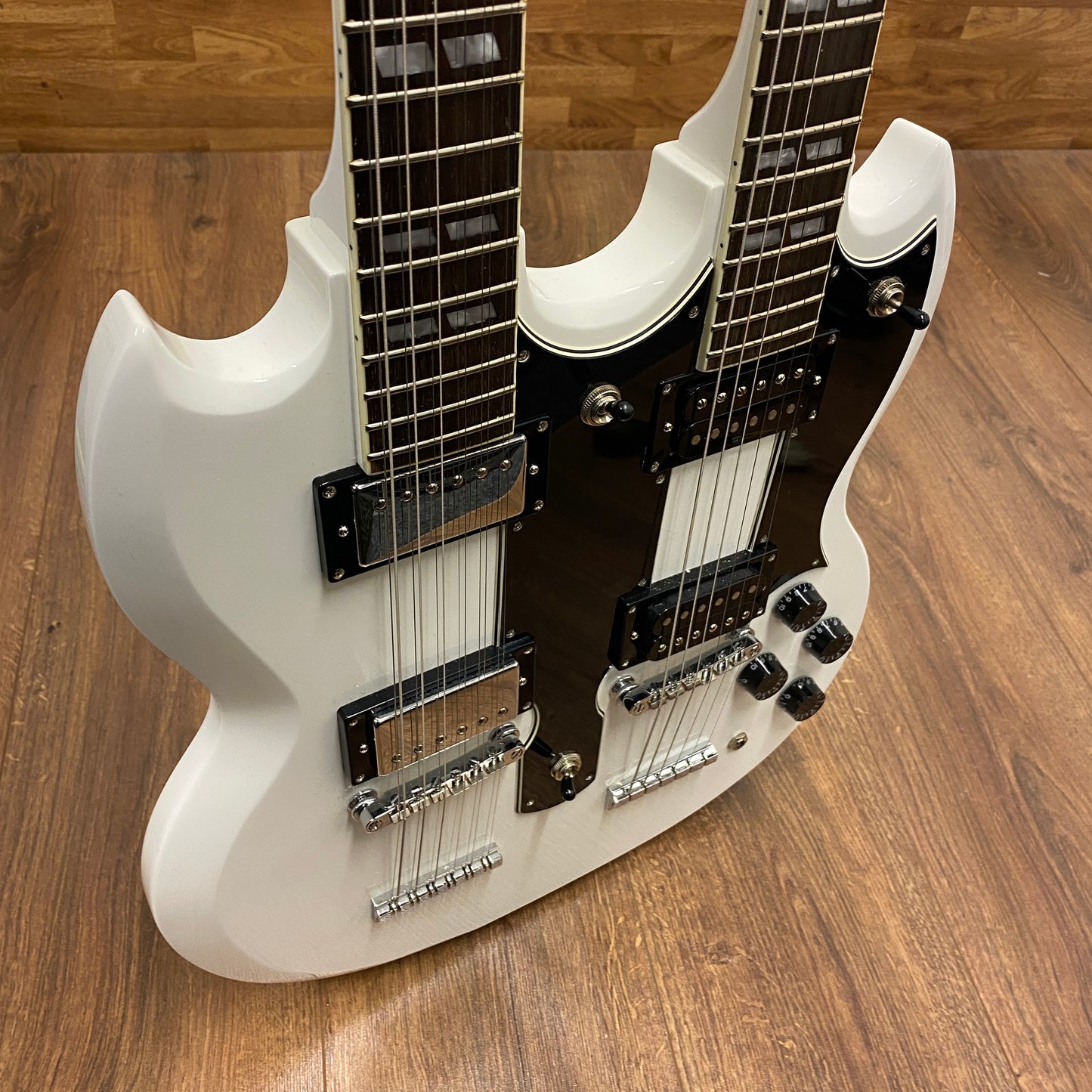 Pre-Owned Epiphone Limited Edition G1275 MIK Double Neck Alpine White - 2007