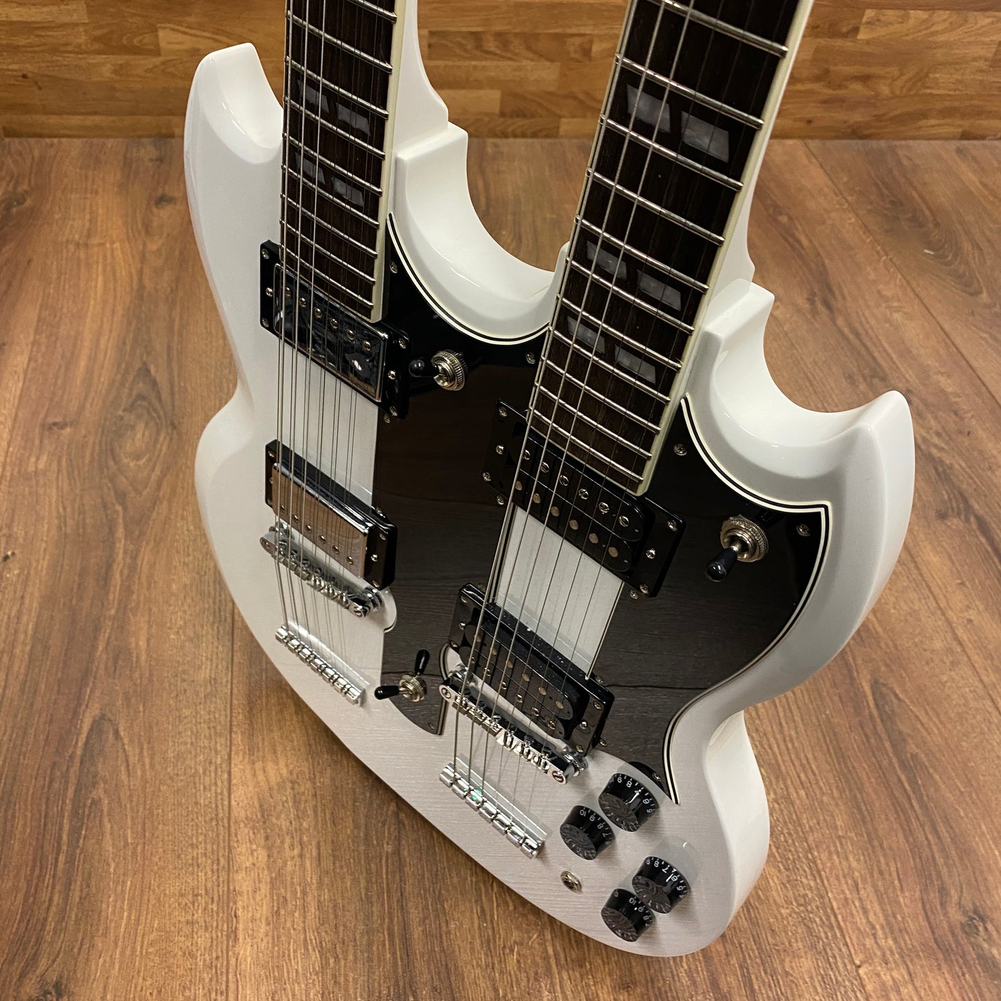 Pre-Owned Epiphone Limited Edition G1275 MIK Double Neck Alpine White - 2007