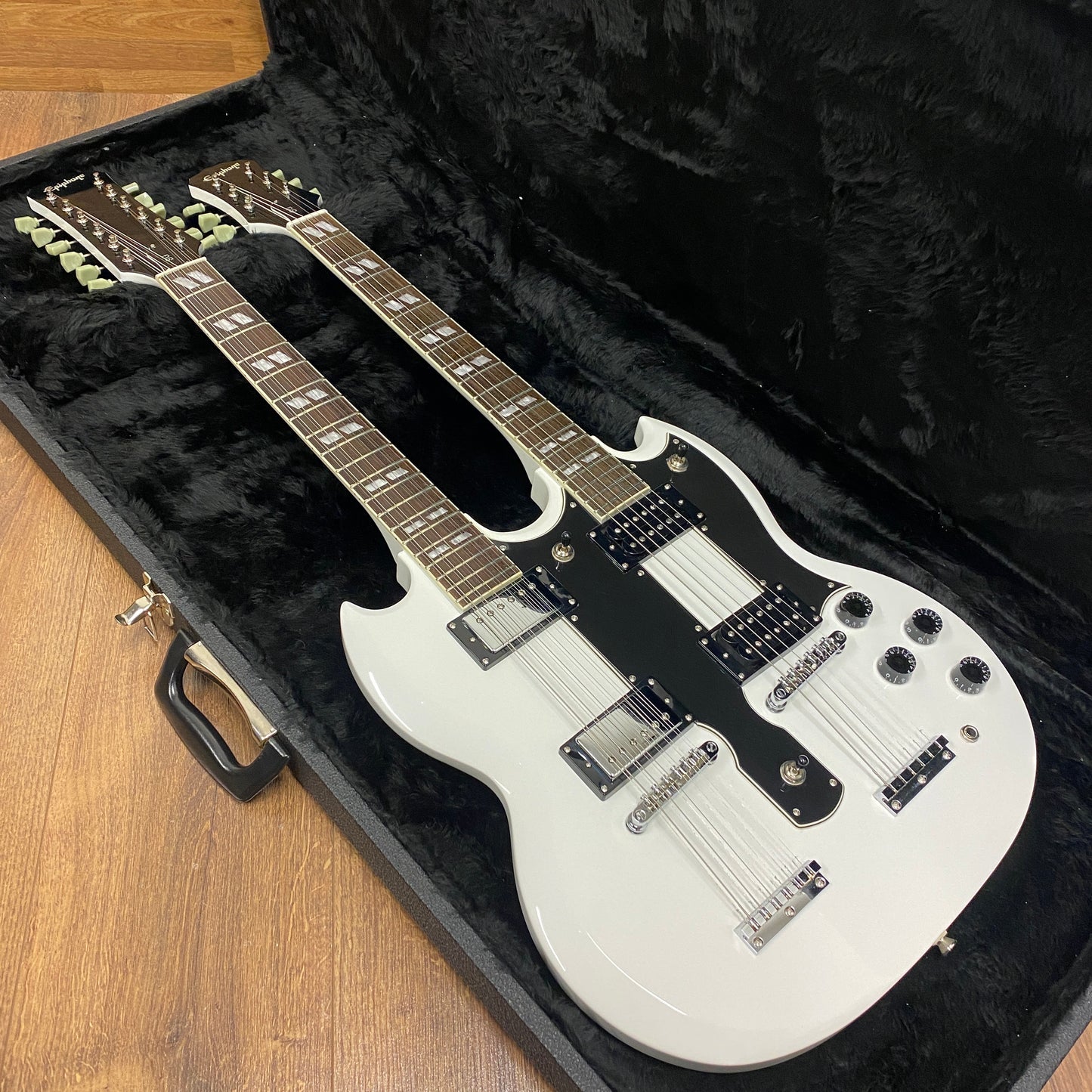 Pre-Owned Epiphone Limited Edition G1275 MIK Double Neck Alpine White - 2007