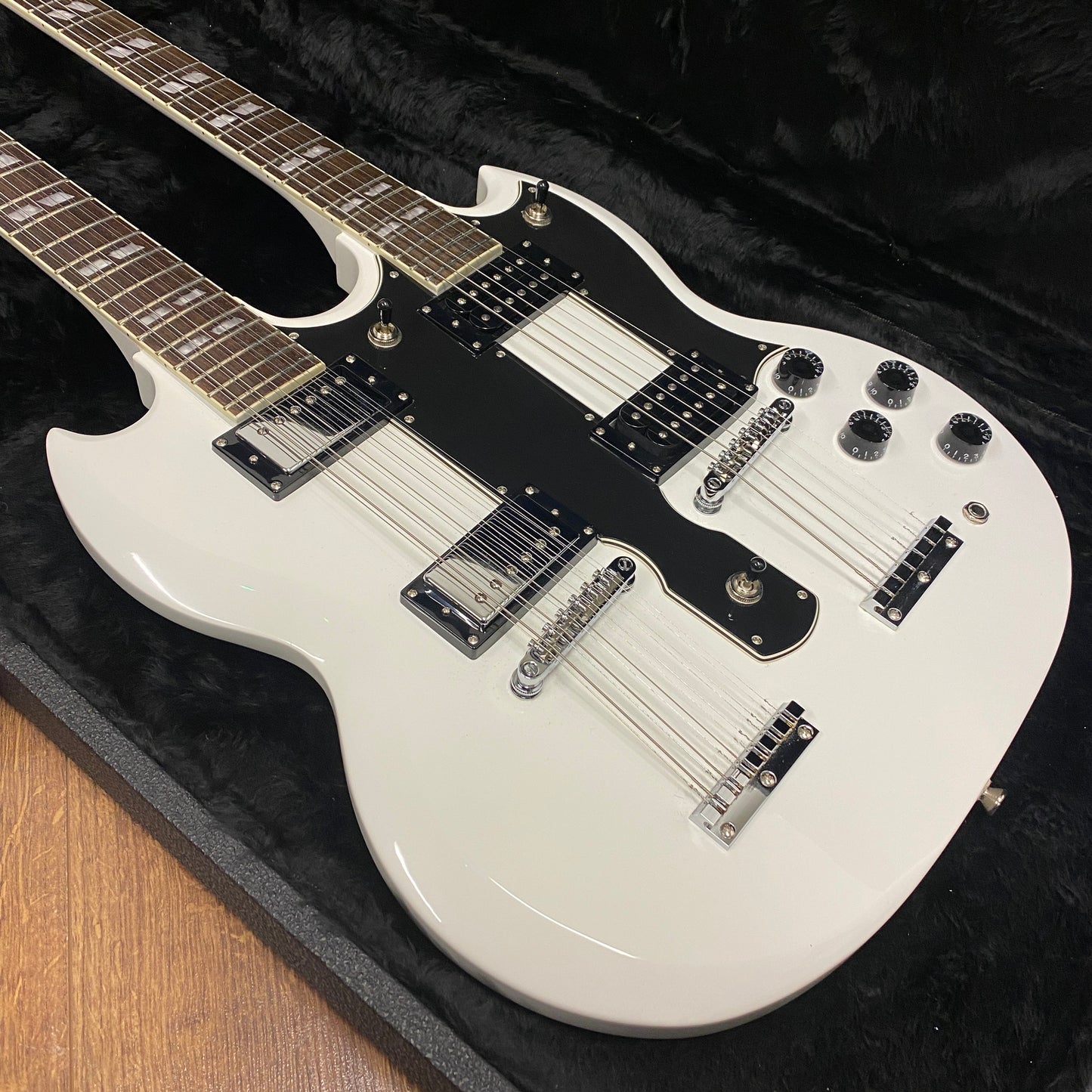 Pre-Owned Epiphone Limited Edition G1275 MIK Double Neck Alpine White - 2007