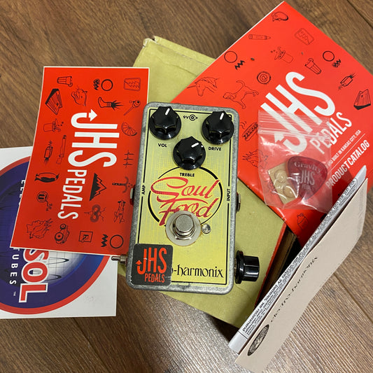 Pre-Owned Electro-Harmonix Soul Food JHS Meat and 3 Overdrive Pedal