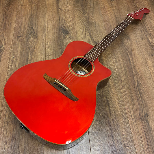 Pre-Owned Fender Newporter Classic Electro-Acoustic - Hot Rod Red Metallic