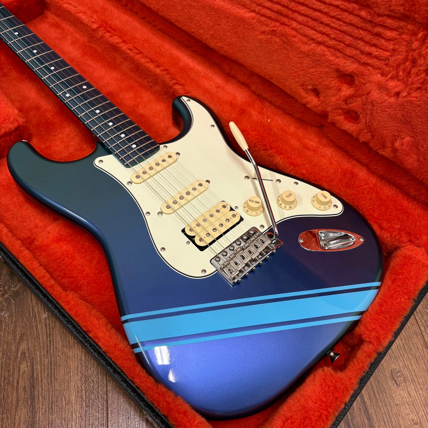 Pre-Owned Fender MIJ STR-ALLVC BTP Stratocaster - Blue Purple Flip-Flop