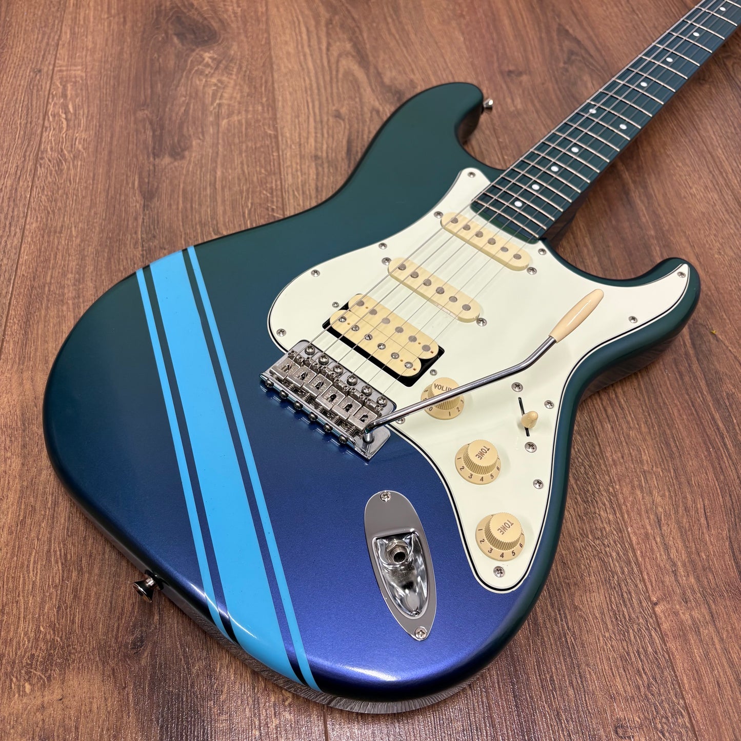 Pre-Owned Fender MIJ STR-ALLVC BTP Stratocaster - Blue Purple Flip-Flop