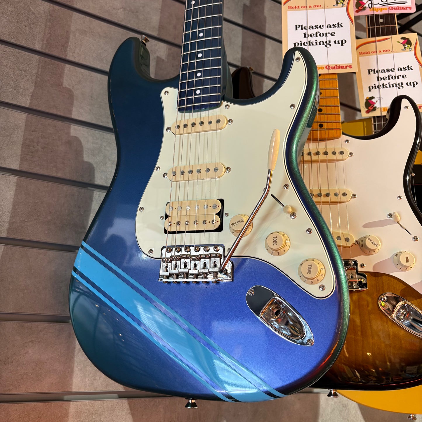 Pre-Owned Fender MIJ STR-ALLVC BTP Stratocaster - Blue Purple Flip-Flop