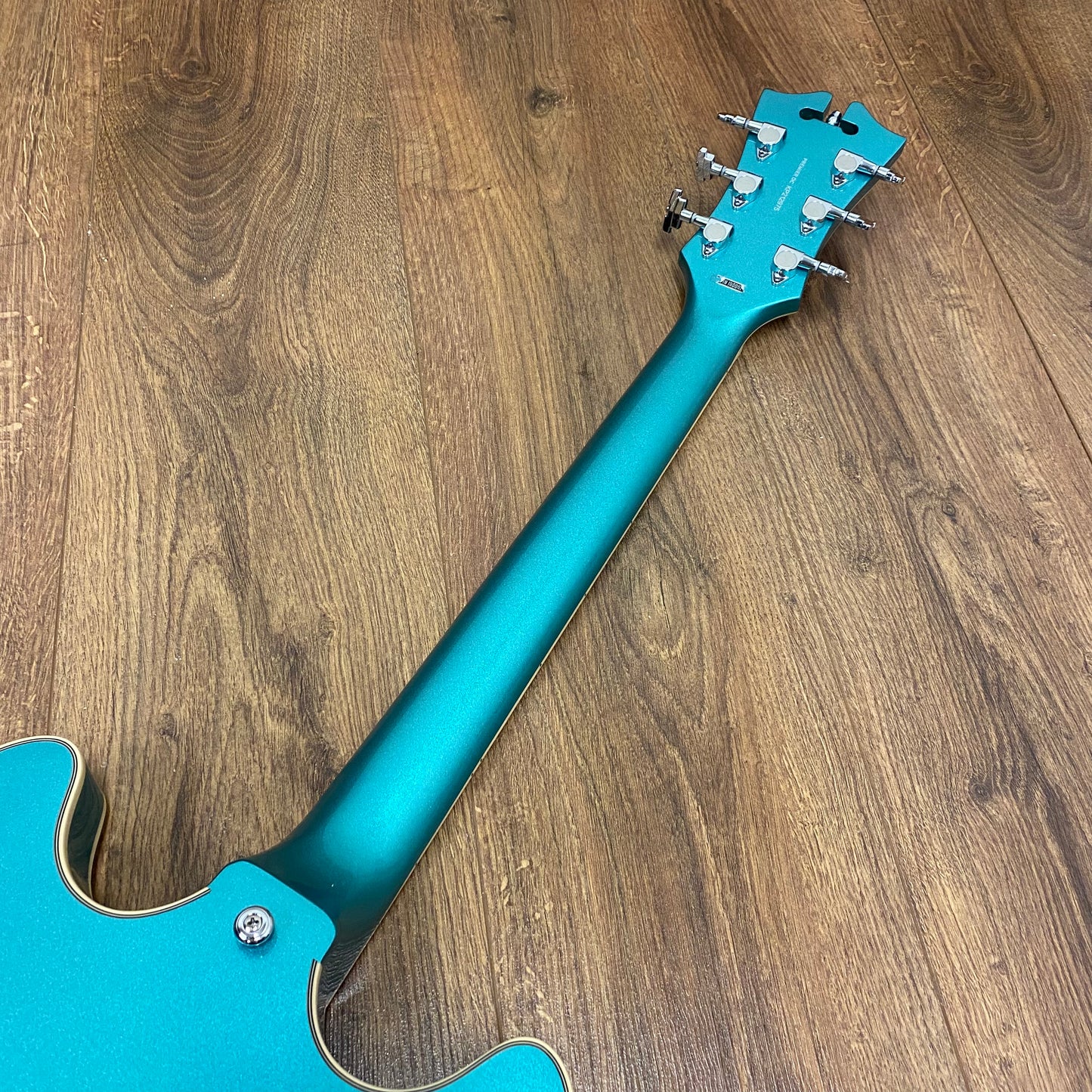 Pre-Owned D'Angelico Premier Doublecut Semi-Hollow Stopbar - Ocean Turquoise