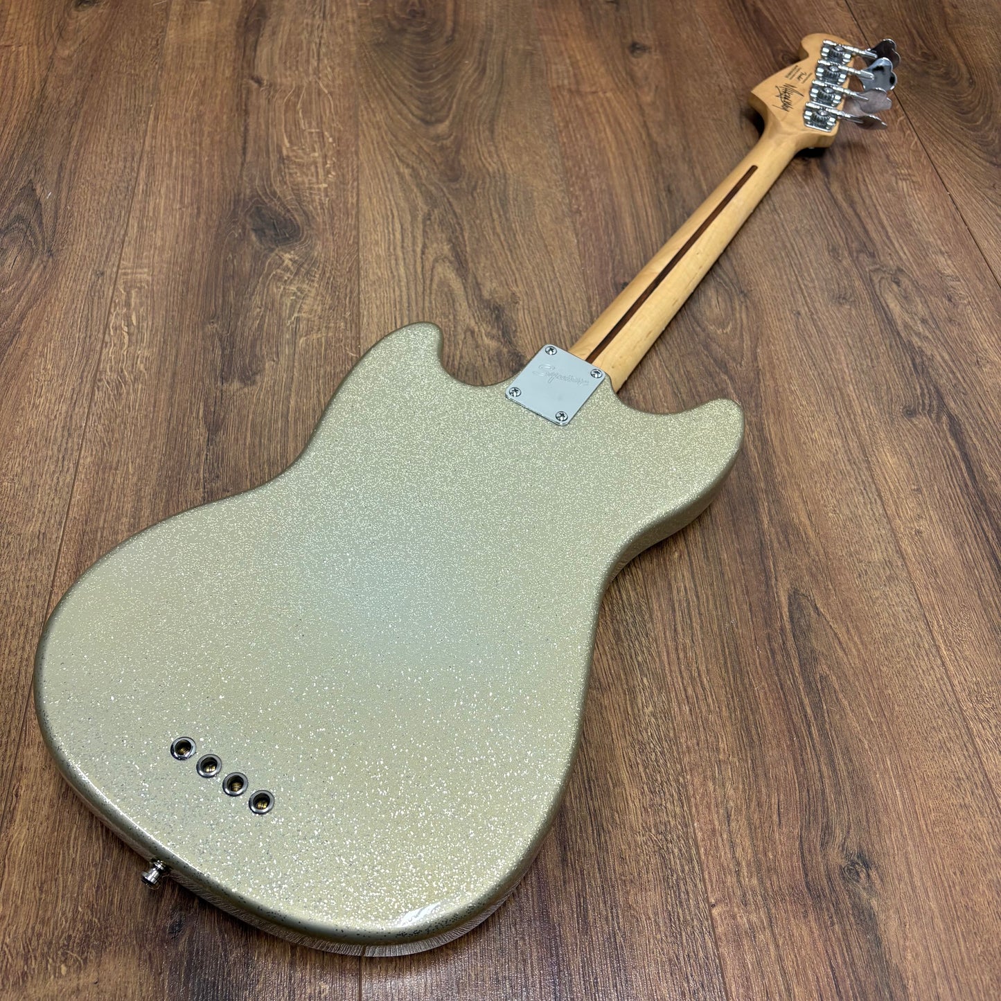 Pre-Owned Squier Mikey Way Signature Mustang Bass - Large Flake Silver Sparkle - 2014