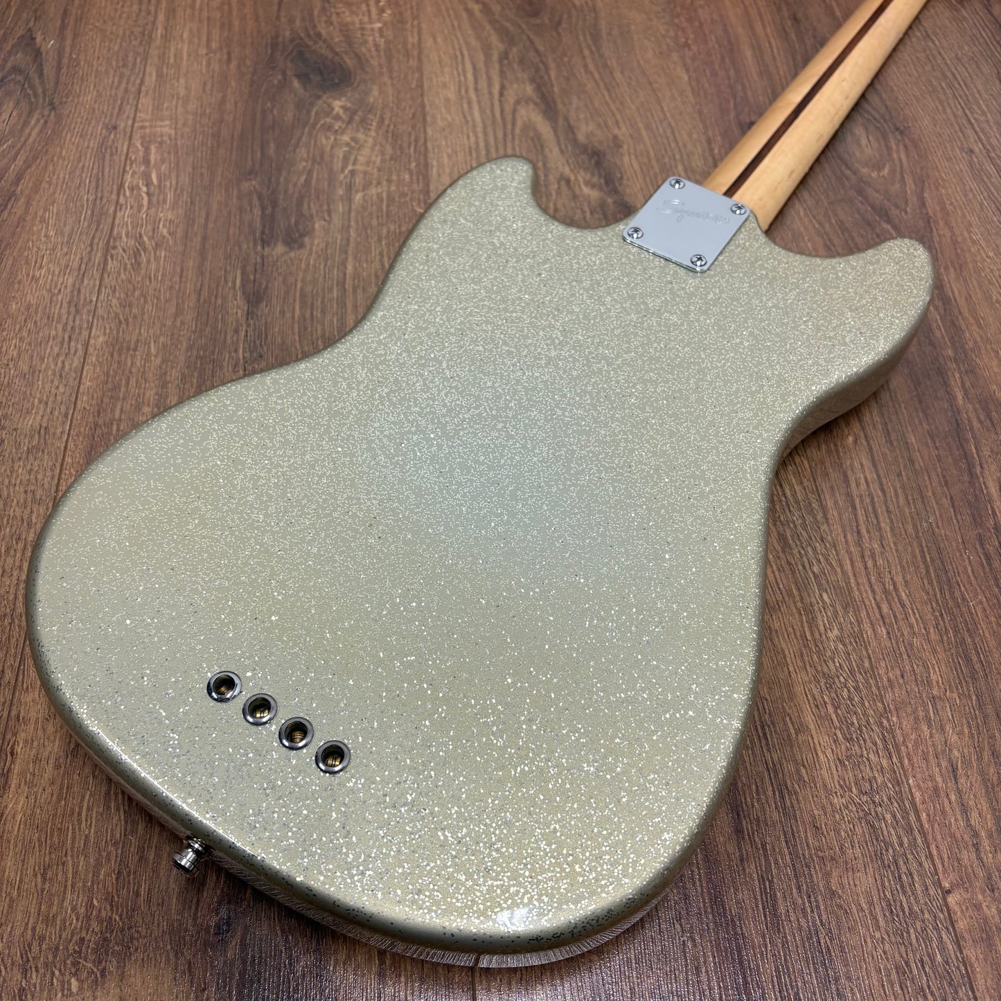 Pre-Owned Squier Mikey Way Signature Mustang Bass - Large Flake Silver Sparkle - 2014
