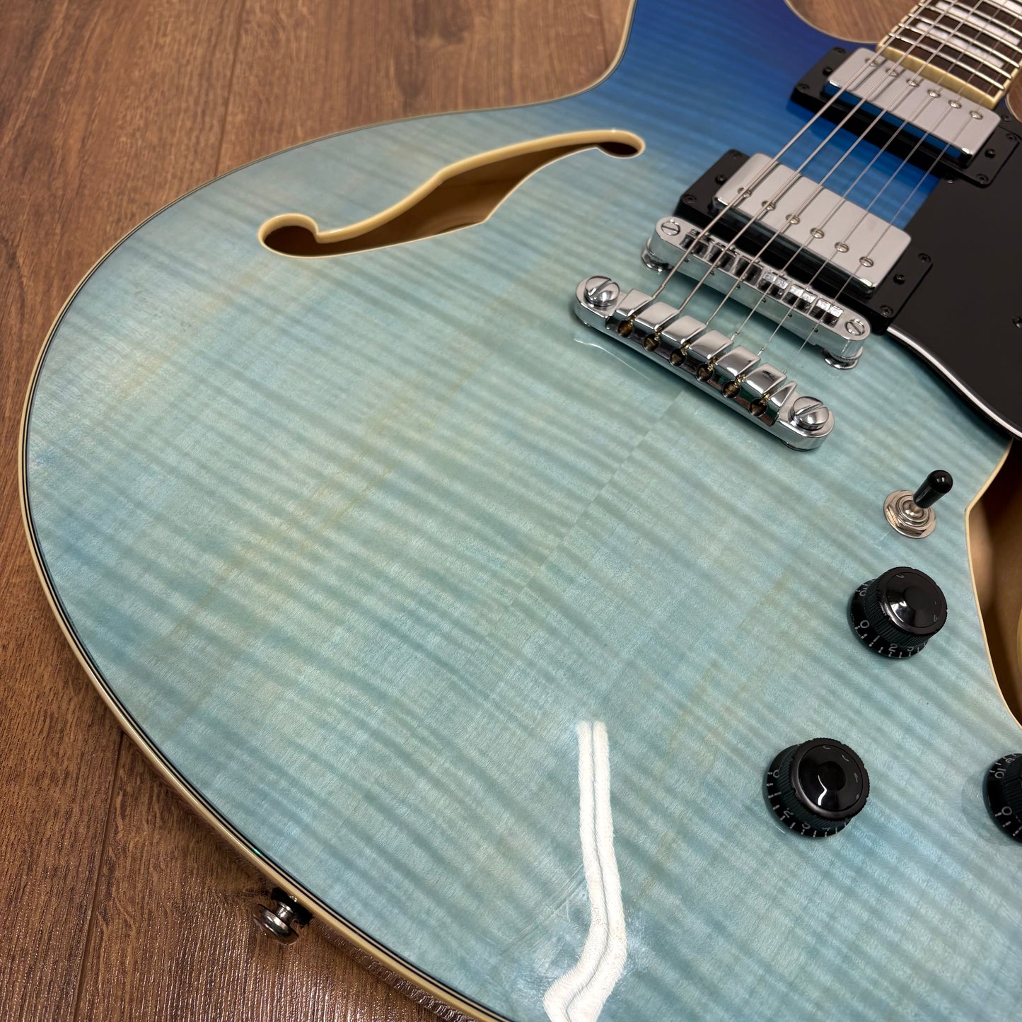 Pre-Owned Ibanez AS73FM Artcore - Azure Blue Gradation