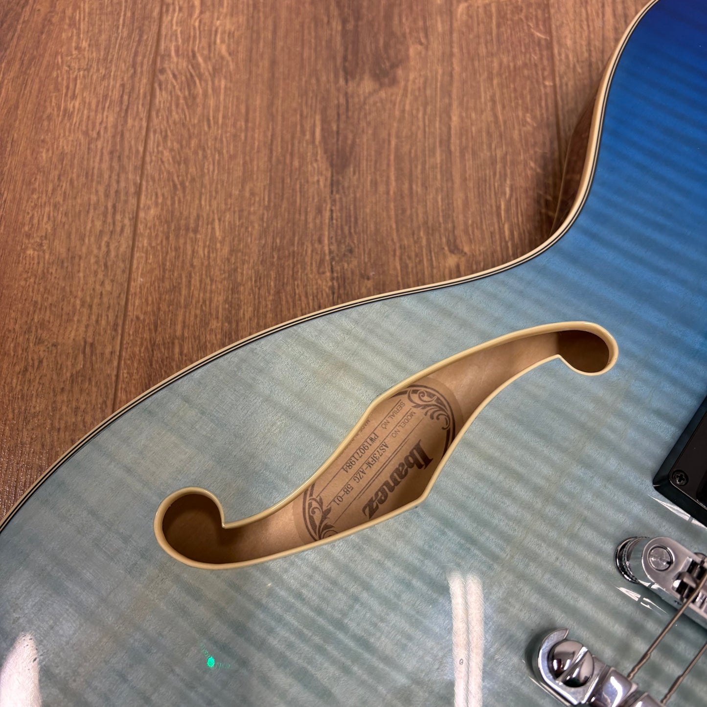 Pre-Owned Ibanez AS73FM Artcore - Azure Blue Gradation