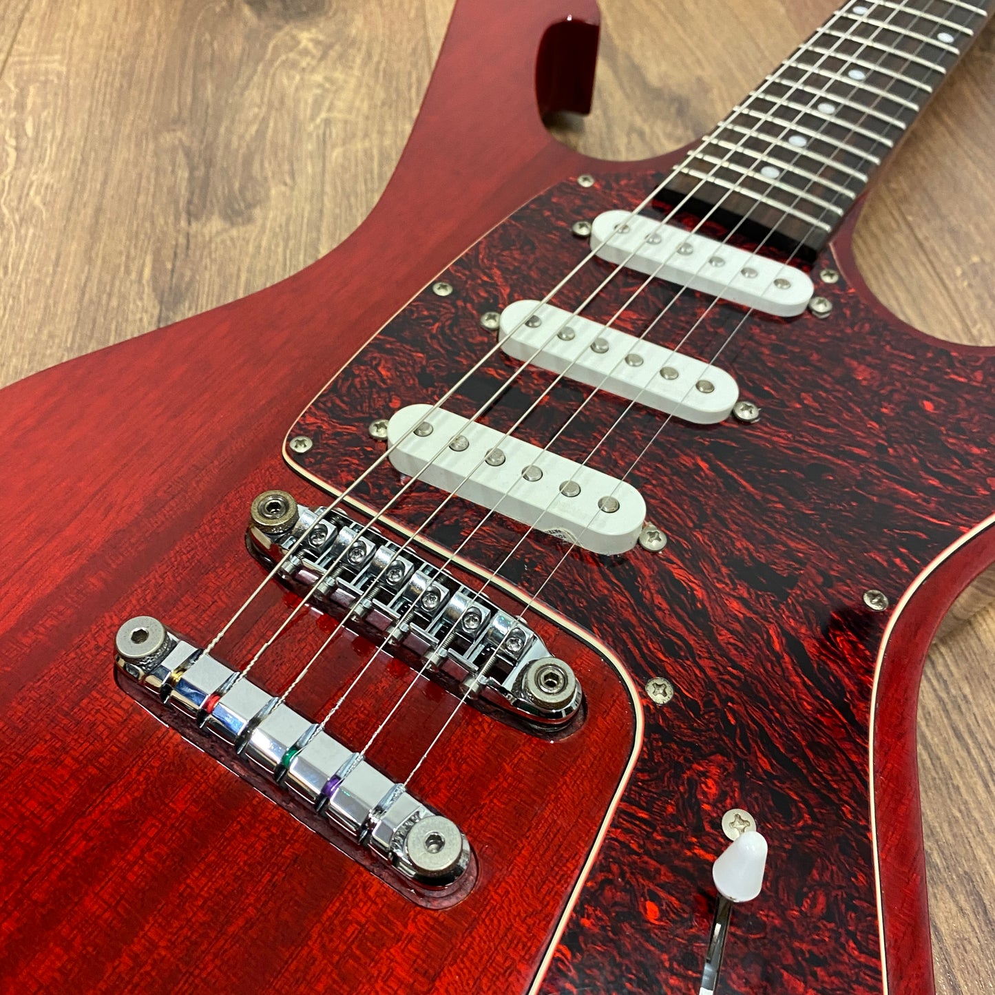 Pre-Owned Ibanez FRM100 PGM Paul Gilbert Fireman - Trans Red