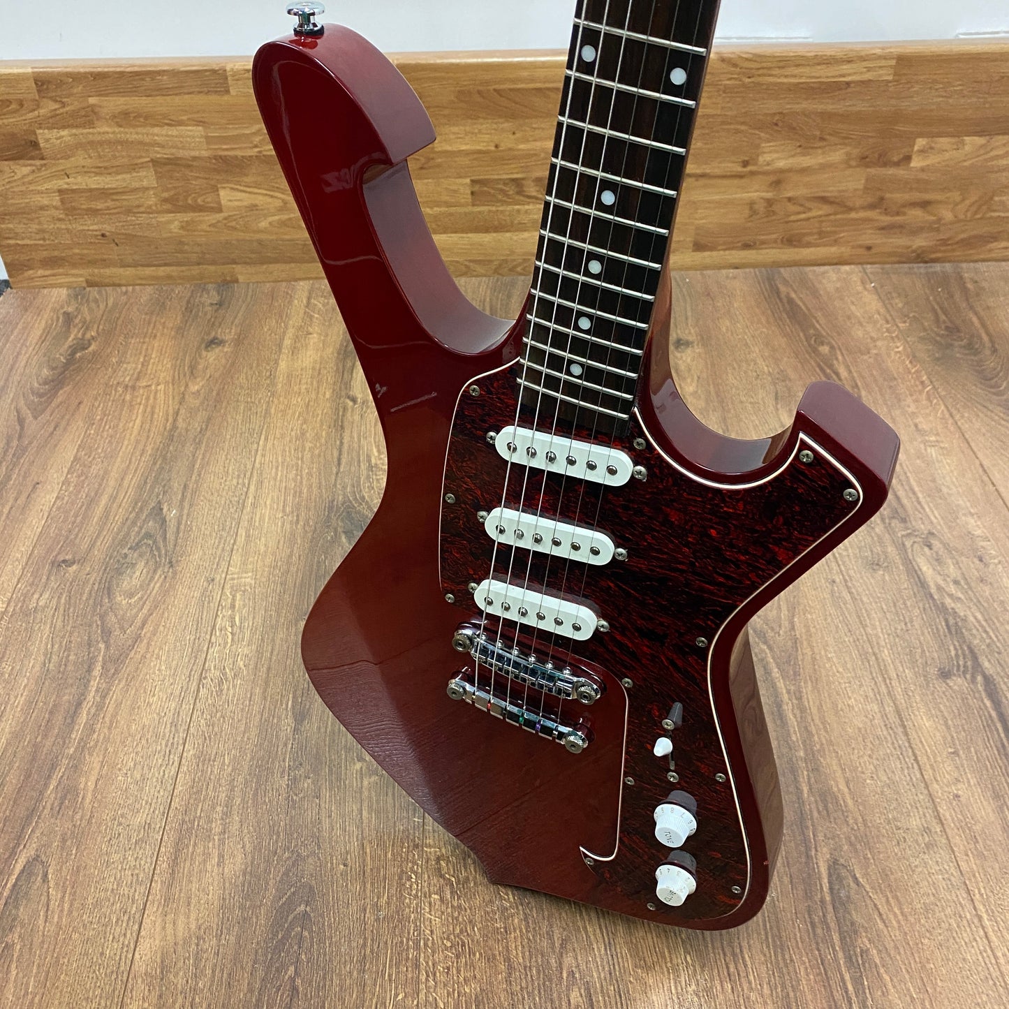 Pre-Owned Ibanez FRM100 PGM Paul Gilbert Fireman - Trans Red