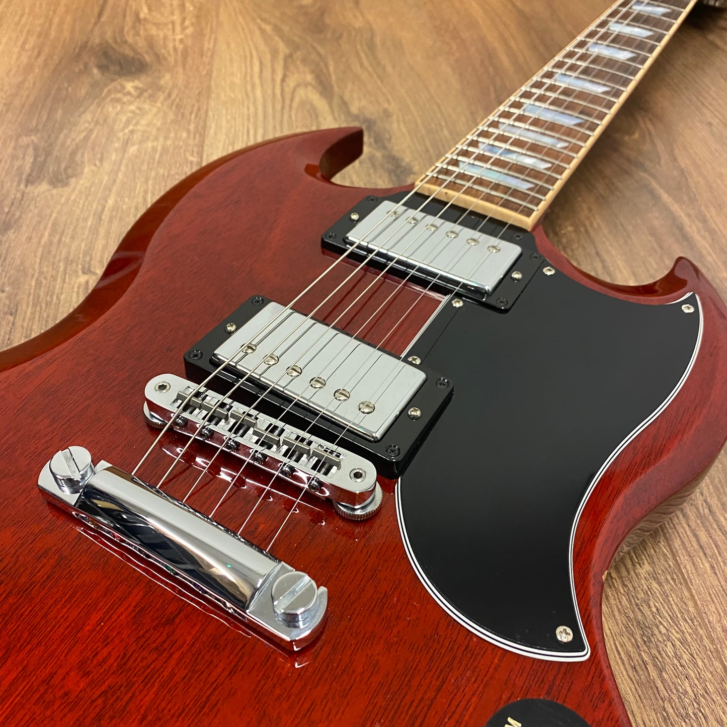 Pre-Owned Gibson SG Standard 'Les Paul 100' - Cherry Red - 2015
