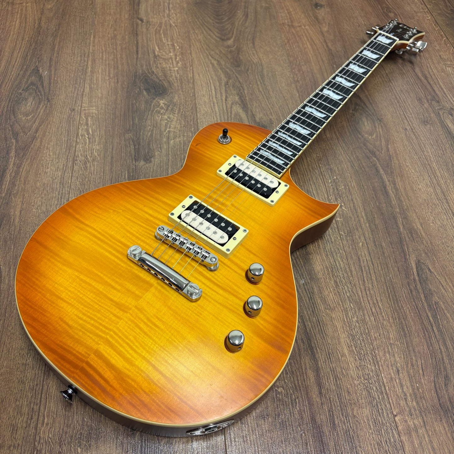 Pre-Owned ESP LTD EC-1000T FM w/ Fishman Fluence Pickups - Honey Burst Satin
