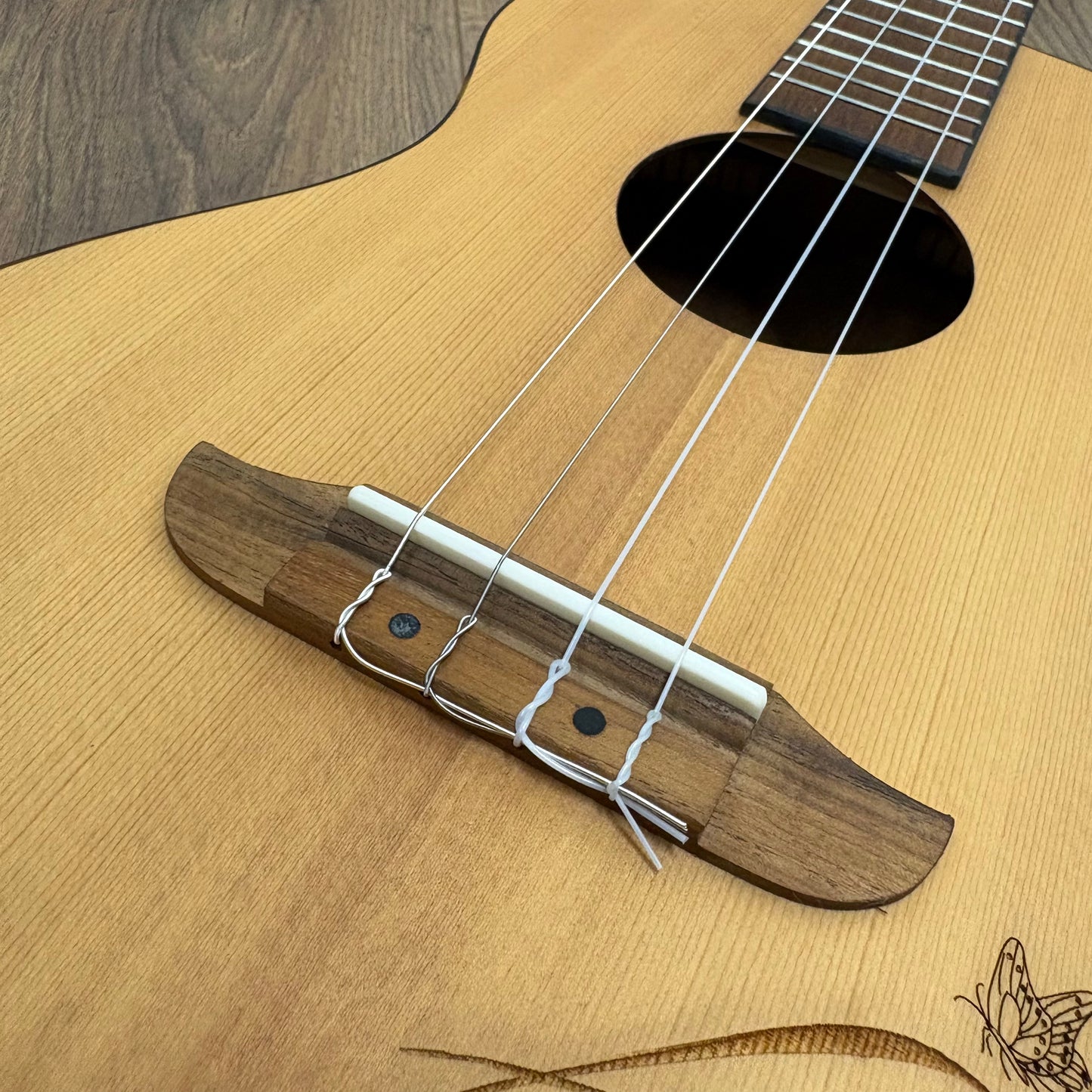 Pre-Owned Ortega Bonfire Series Baritone Ukulele - Spruce/Sapele Natural