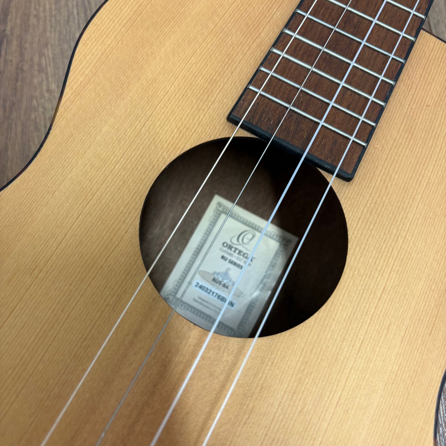 Pre-Owned Ortega Bonfire Series Baritone Ukulele - Spruce/Sapele Natural
