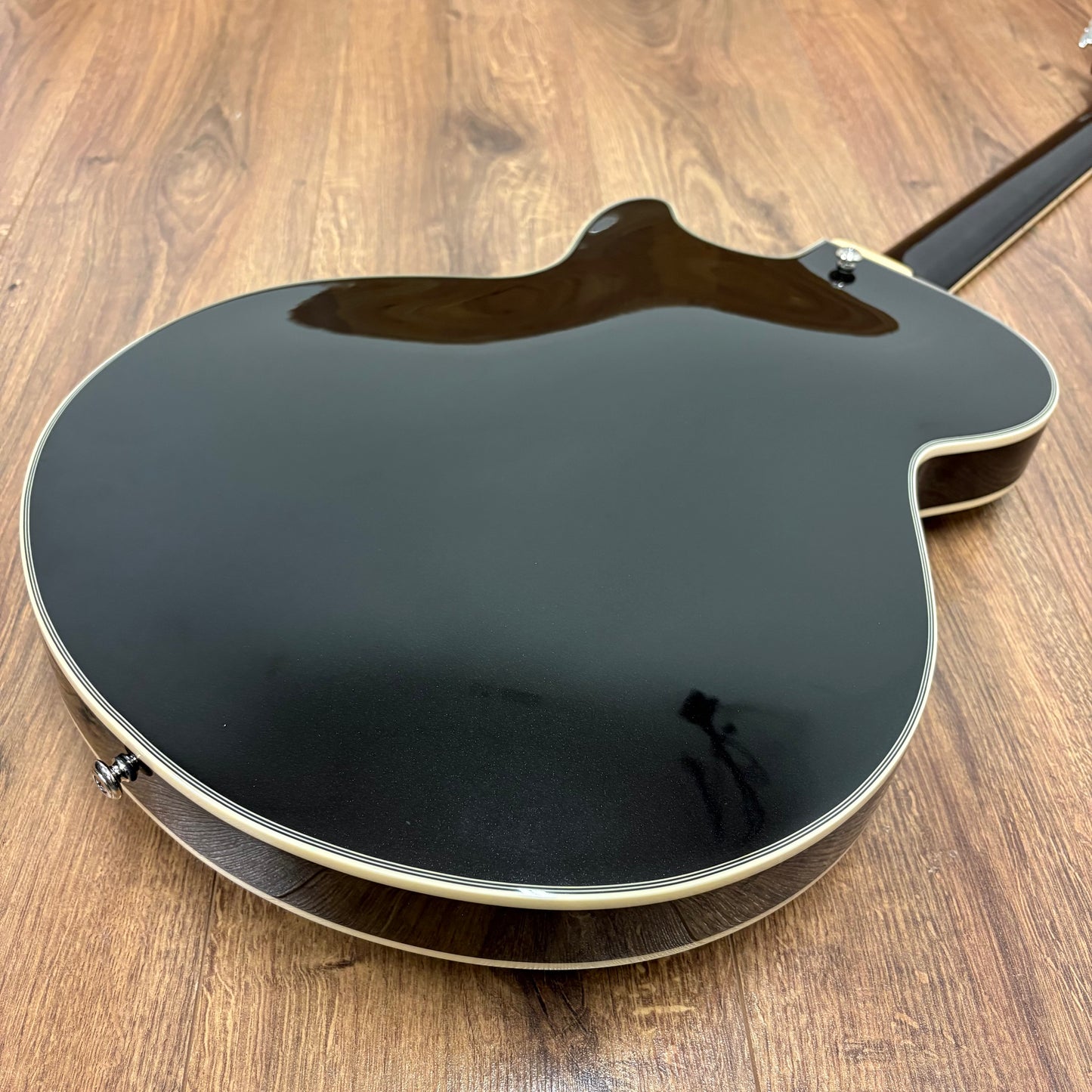 Pre-Owned D'Angelico Premier SS Single Cutaway - Black Flake