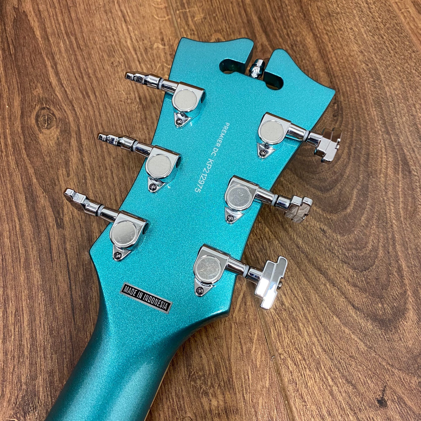 Pre-Owned D'Angelico Premier Doublecut Semi-Hollow Stopbar - Ocean Turquoise