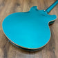 Pre-Owned D'Angelico Premier Doublecut Semi-Hollow Stopbar - Ocean Turquoise