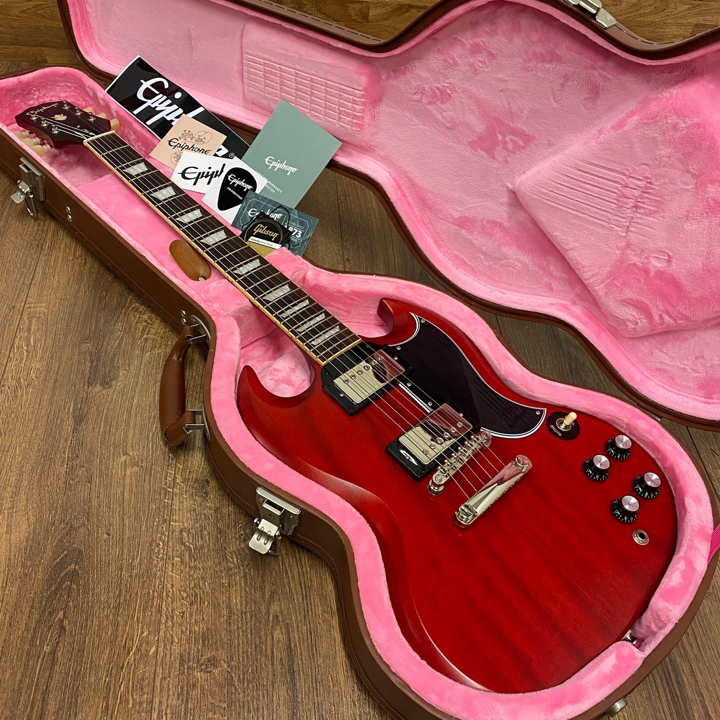Pre-Owned Epiphone Inspired By Gibson 1961 Les Paul SG Standard - Cherry Red