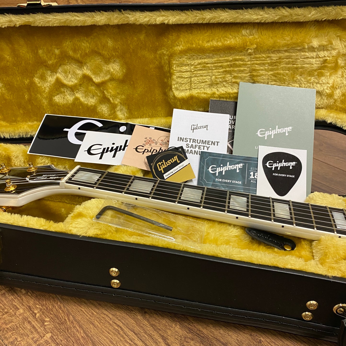 Pre-Owned Epiphone Inspired by Gibson Les Paul Custom - Alpine White