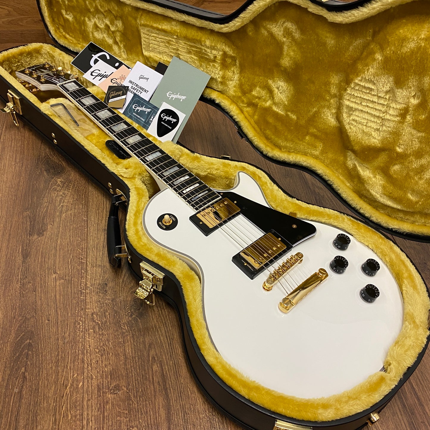 Pre-Owned Epiphone Inspired by Gibson Les Paul Custom - Alpine White