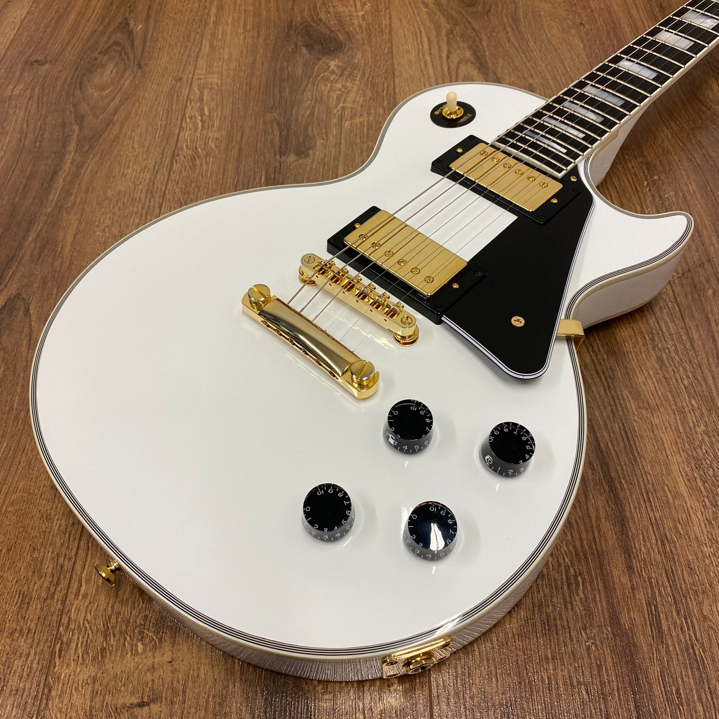 Pre-Owned Epiphone Inspired by Gibson Les Paul Custom - Alpine White