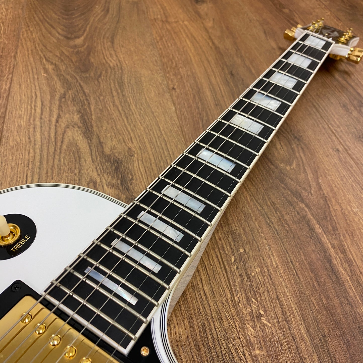 Pre-Owned Epiphone Inspired by Gibson Les Paul Custom - Alpine White