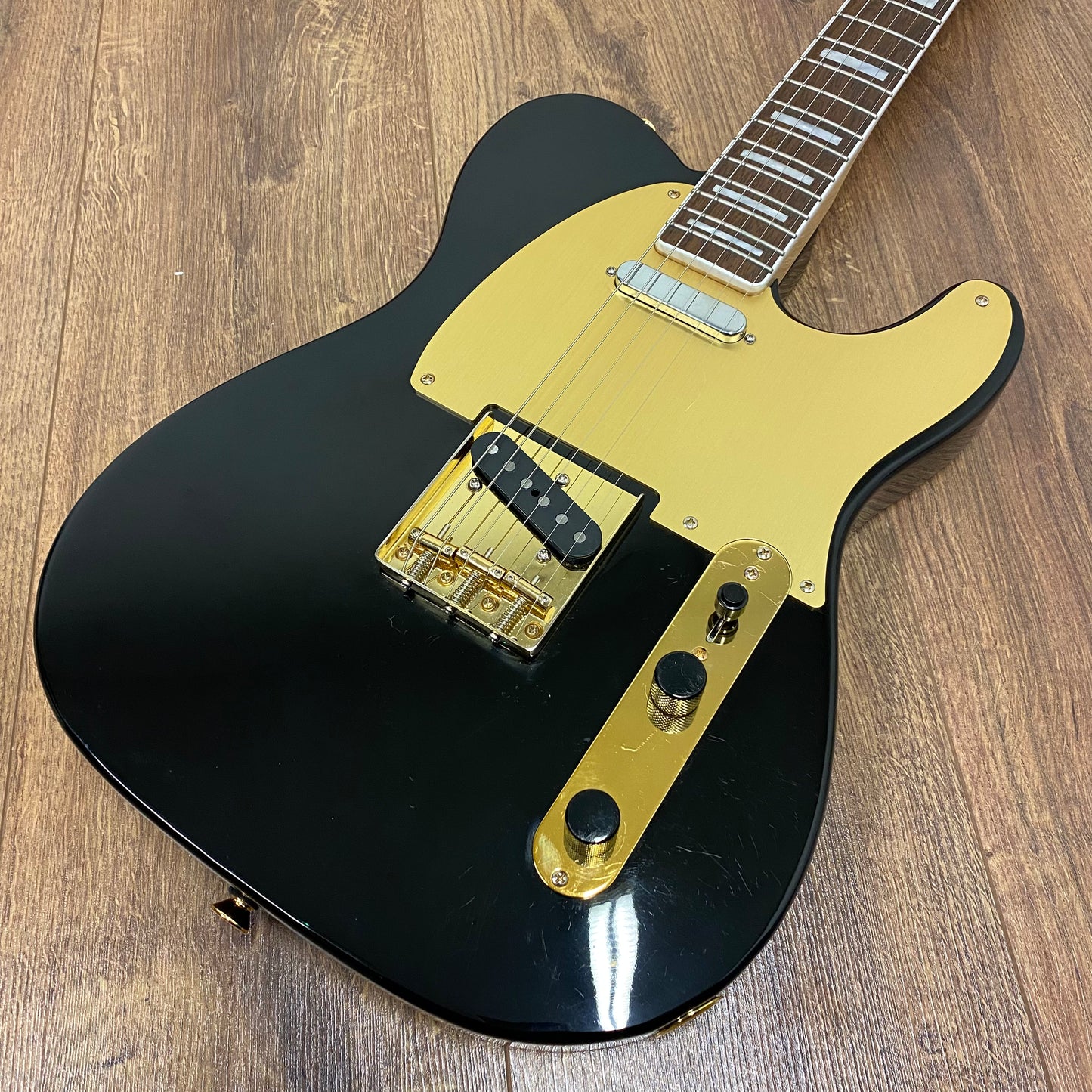 Pre-Owned Squier 40th Anniversary Telecaster Gold Edition w/ Bare Knuckle True Grit Pickups - Black