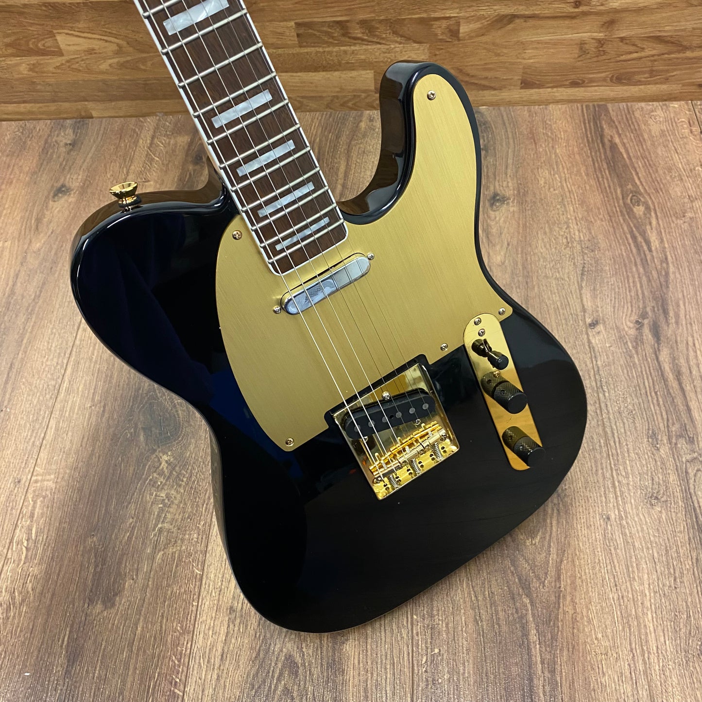 Pre-Owned Squier 40th Anniversary Telecaster Gold Edition w/ Bare Knuckle True Grit Pickups - Black