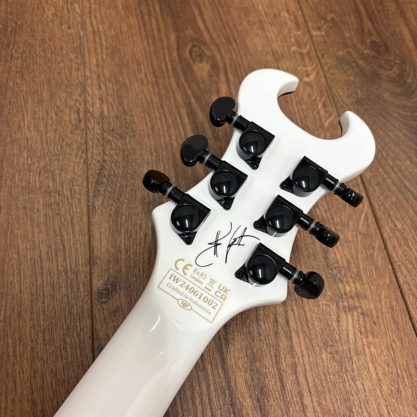Pre-Owned Schecter Synyster Gates Standard - White & Black Pinstripes
