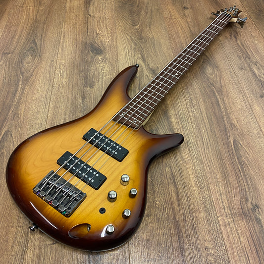 Pre-Owned Ibanez SR375E-NNB 5-String Bass - Natural Brown Burst