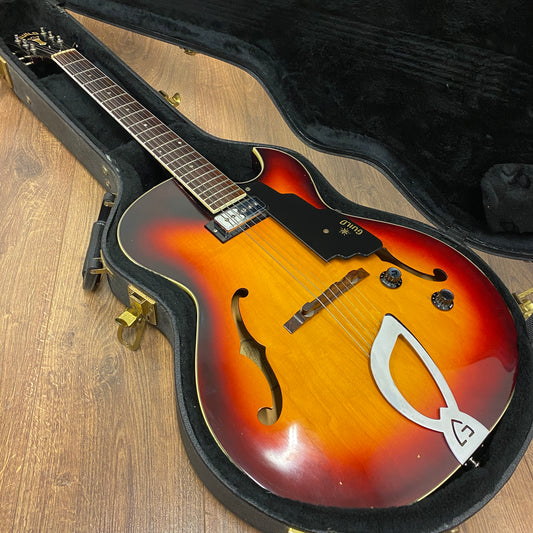 Pre-Owned Guild T-100 'Slim Jim' Hollowbody w/ Hard Case - 1964 - Sunburst