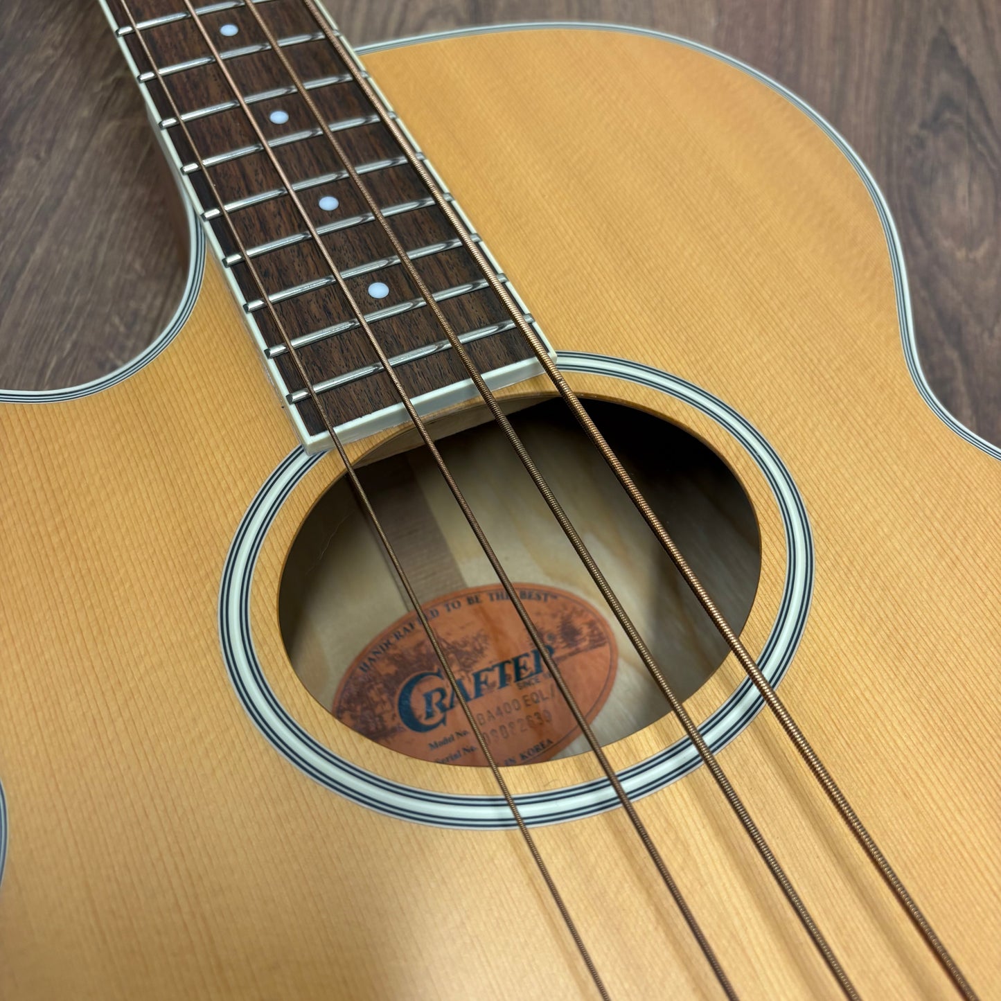 Pre-Owned Crafter BA400 EQ Electro-Acoustic Bass - Left Handed - Natural
