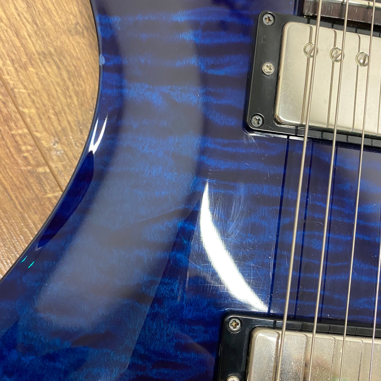 Pre-Owned PRS Custom 22 Quilted 10 Top - Royal Blue - 2007