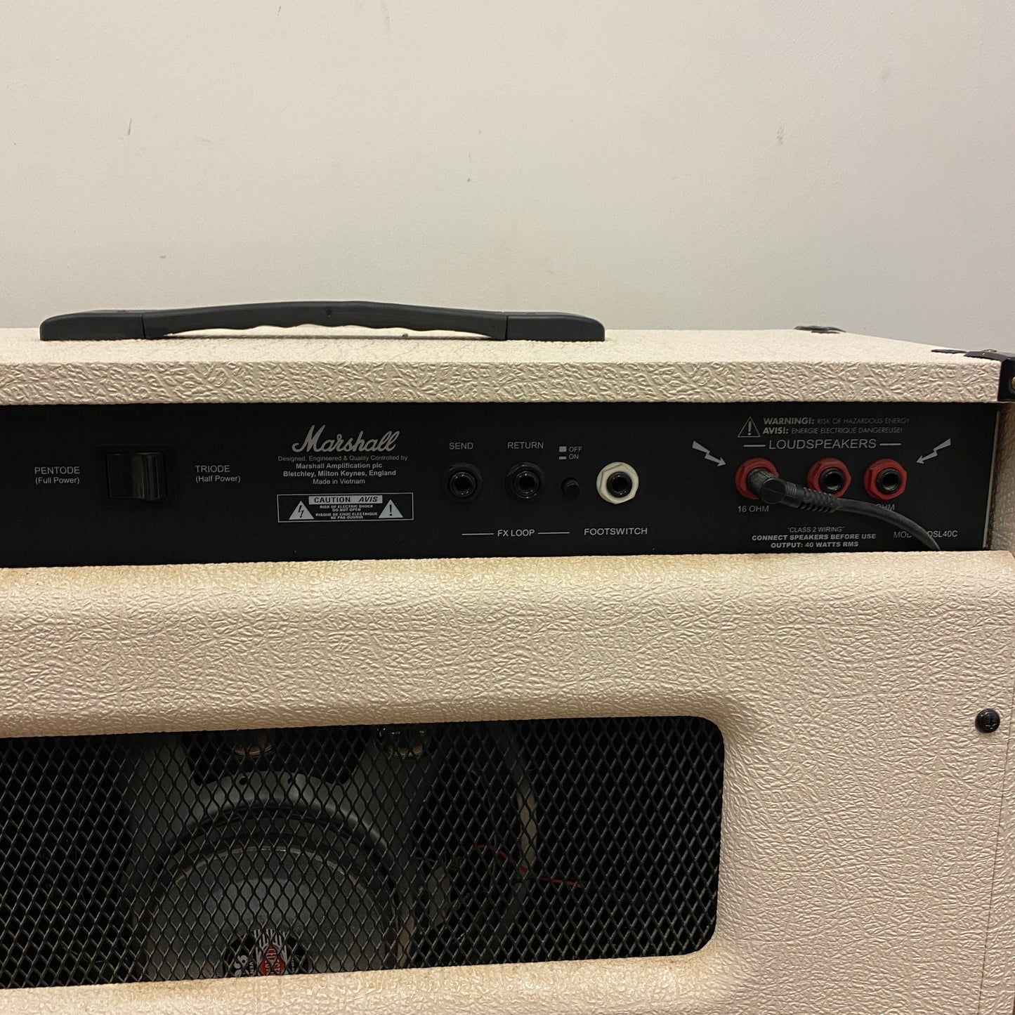 Pre-Owned Marshall DSL40C 40w Valve Combo Amp w/ Foot Switch - Cream