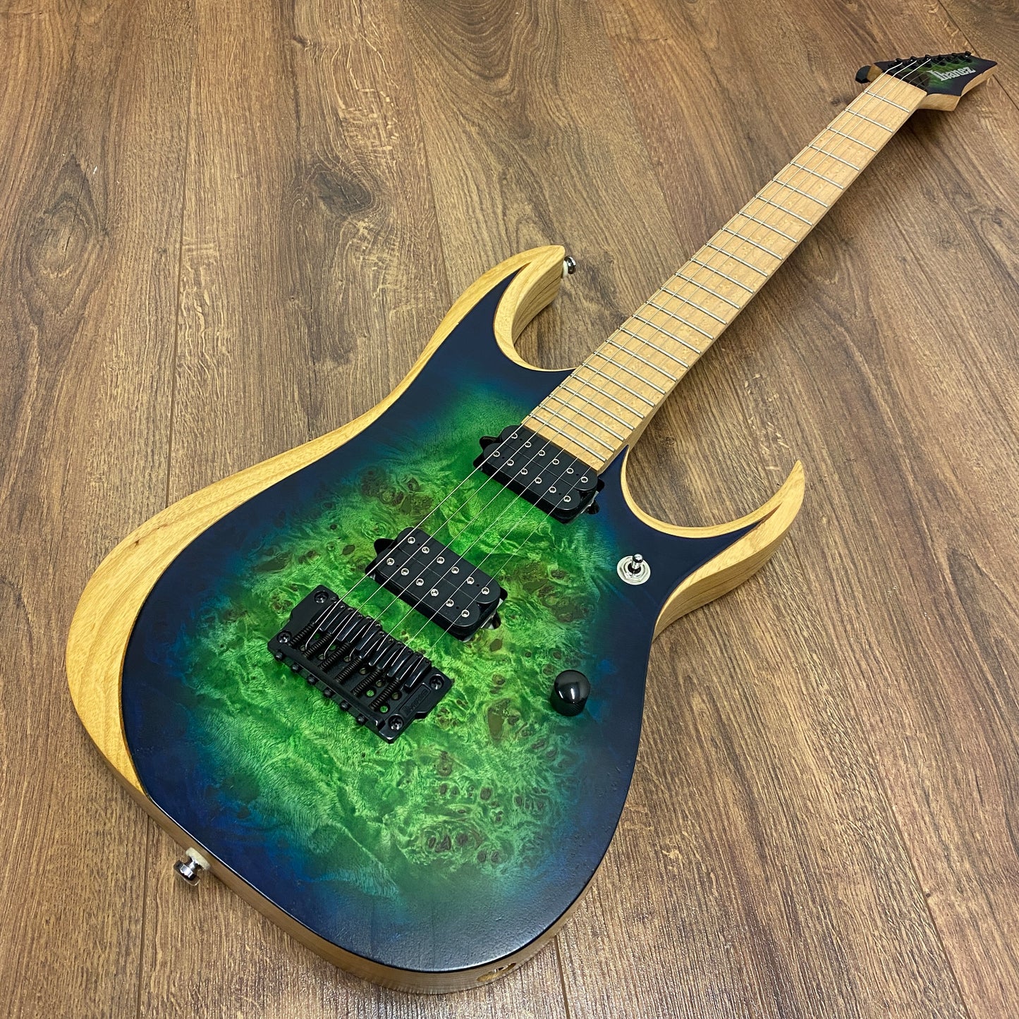 Pre-Owned Ibanez Iron Label RGDIX6MPB - Surreal Blue Burst