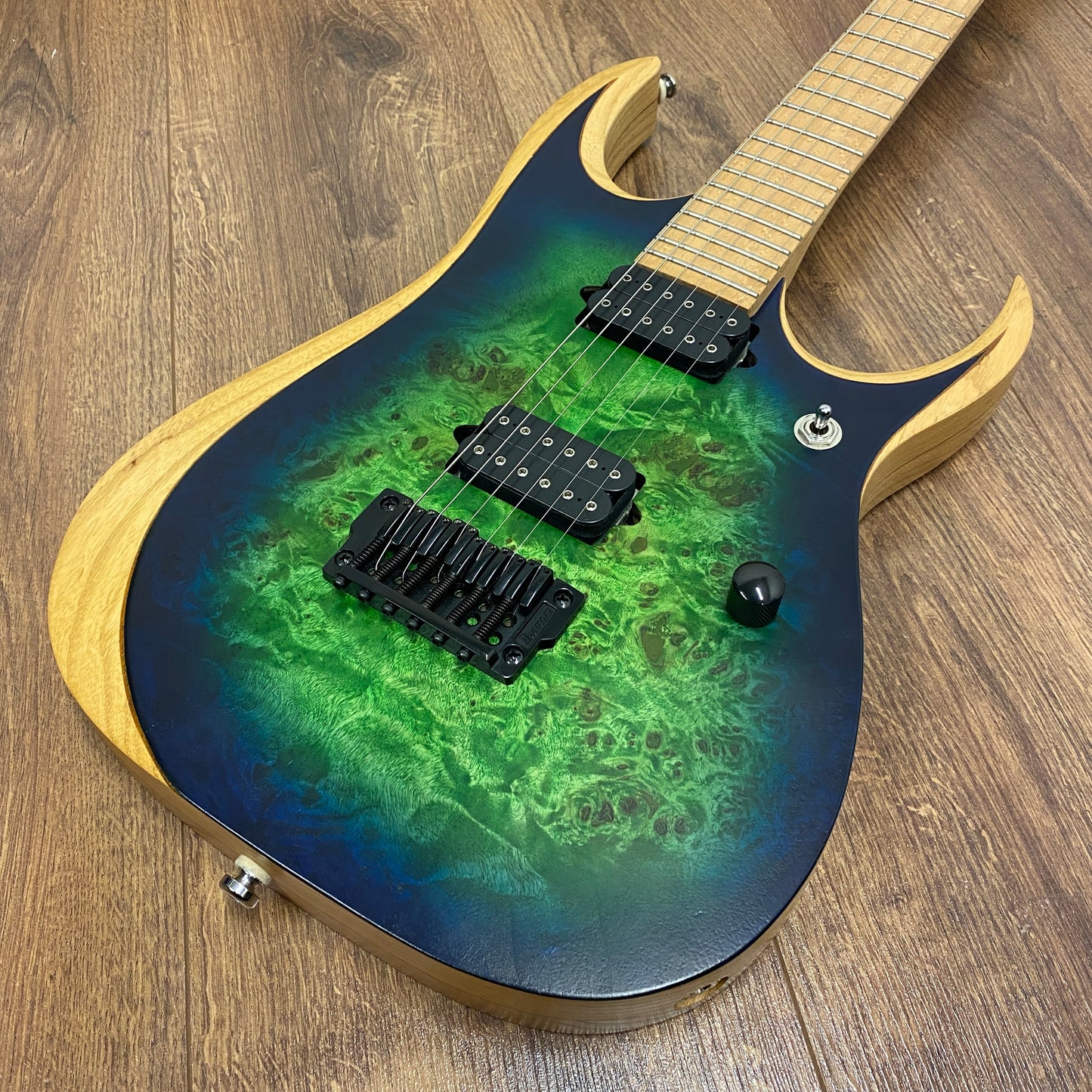 Pre-Owned Ibanez Iron Label RGDIX6MPB - Surreal Blue Burst