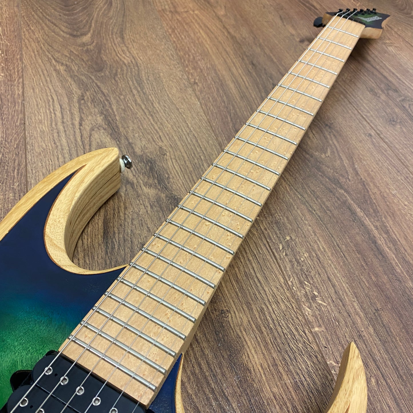 Pre-Owned Ibanez Iron Label RGDIX6MPB - Surreal Blue Burst