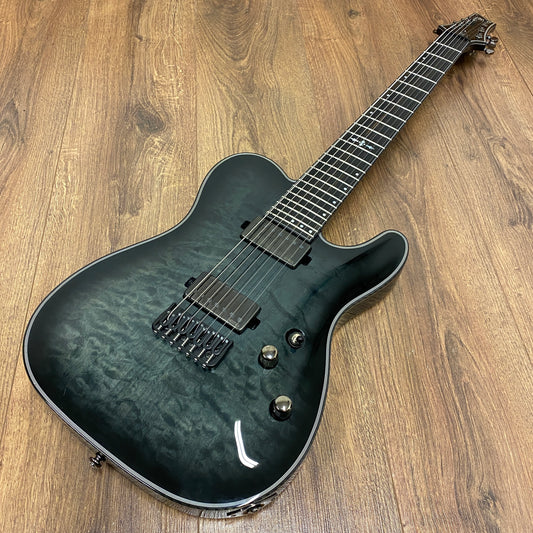 Pre-Owned Schecter Hellraiser Hybrid PT-7 TBB - Trans Black Burst