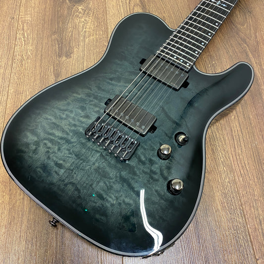 Pre-Owned Schecter Hellraiser Hybrid PT-7 TBB - Trans Black Burst