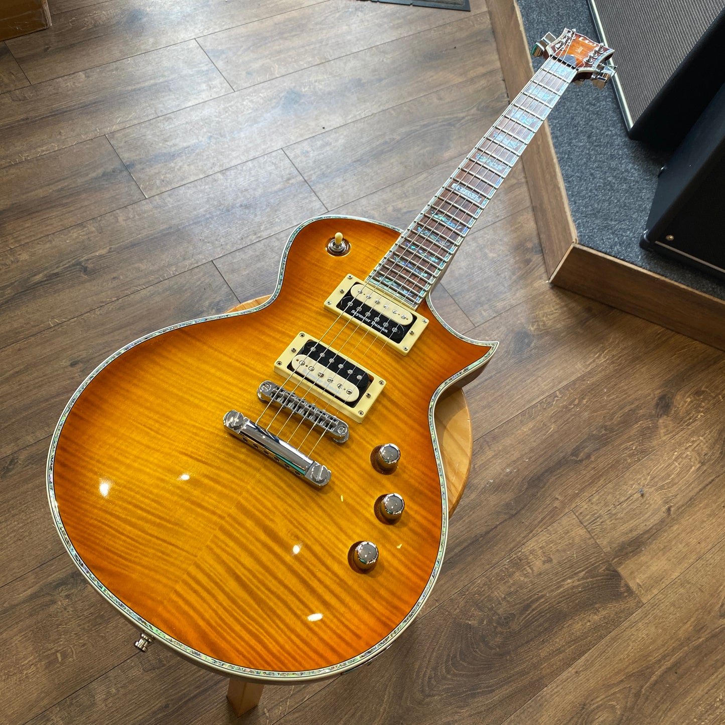 Pre-Owned ESP LTD EC-1000FM - Amber Sunburst