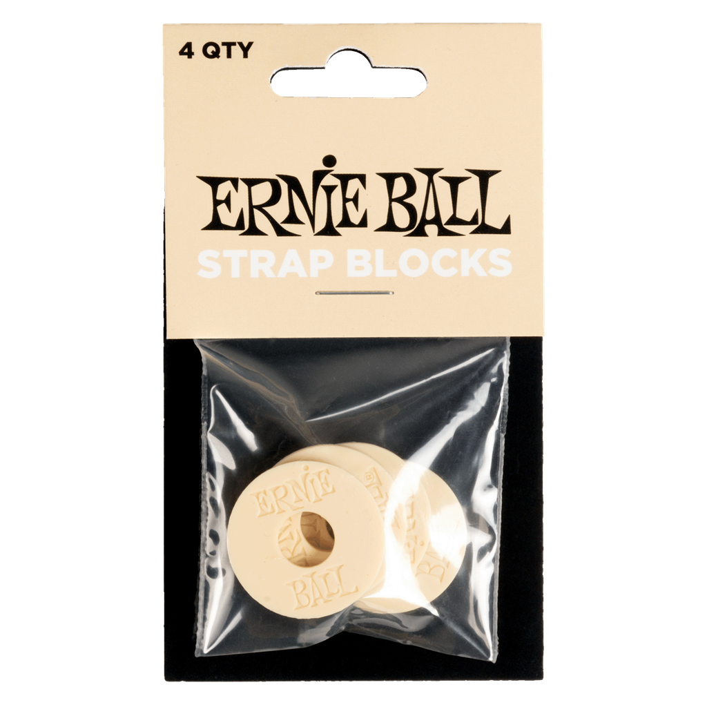 Ernie Ball Strap Blocks - Cream (Pack of 4)