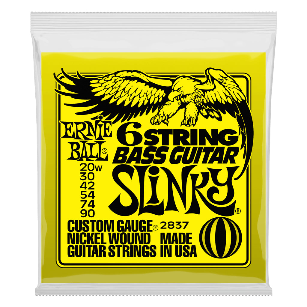 Ernie Ball 6 String Bass Slinky Electric Guitar Strings (.020 -.090)